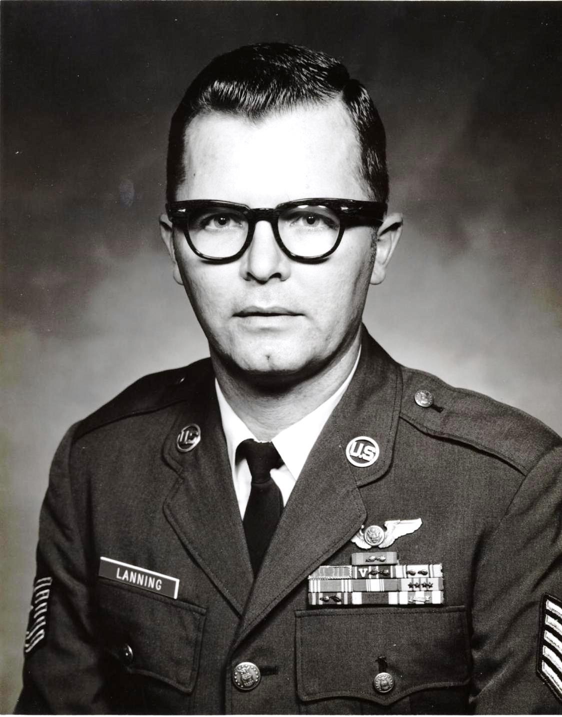 Portrait of Larry Lamar Lanning in Air Force service uniform